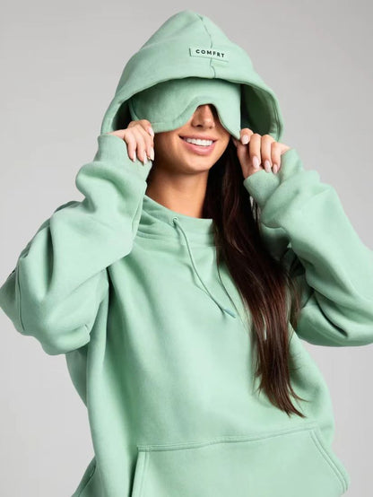 Elcevi | Cozy Hoodie with Eye Mask – Comfort & Fun in One