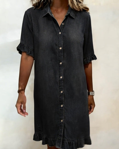Lena | Denim jurk met relaxte fit & tijdloze look