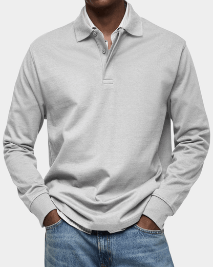 Van Delft Mode® | Comfortabele lente polo met lange mouw