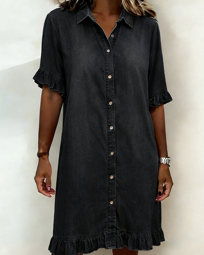 Lena | Denim jurk met relaxte fit & tijdloze look