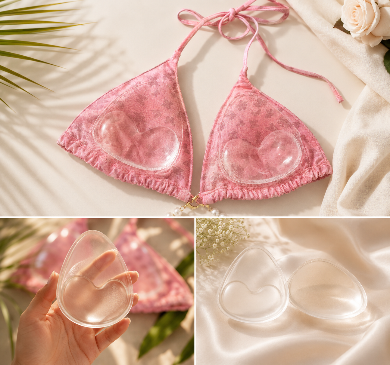 Curve Boost Pads™ | Transparante Siliconen Push-up Inleggers voor Bikini, Badpak & BH