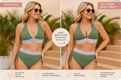 Curve Boost Pads™ | Transparante Siliconen Push-up Inleggers voor Bikini, Badpak & BH