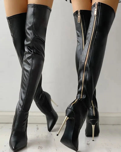 Miss | Overknee laarzen Dames Casual Comfort - Leer - Miss Madera MIS-C257AE