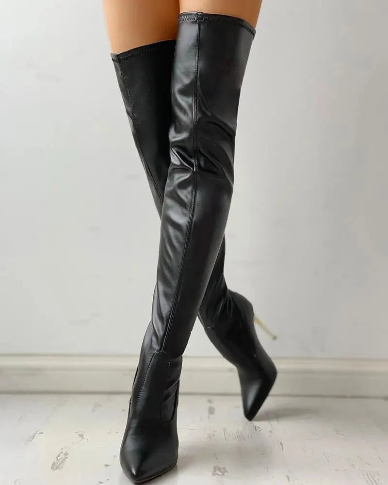 Miss | Overknee laarzen Dames Casual Comfort - Leer - Miss Madera MIS-C257AE
