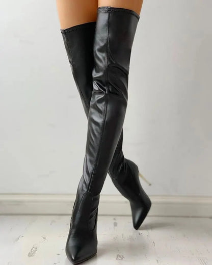 Miss | Overknee laarzen Dames Casual Comfort - Leer - Miss Madera MIS-C257AE