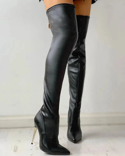 Miss | Overknee laarzen Dames Casual Comfort - Leer - Miss Madera MIS-C257AE