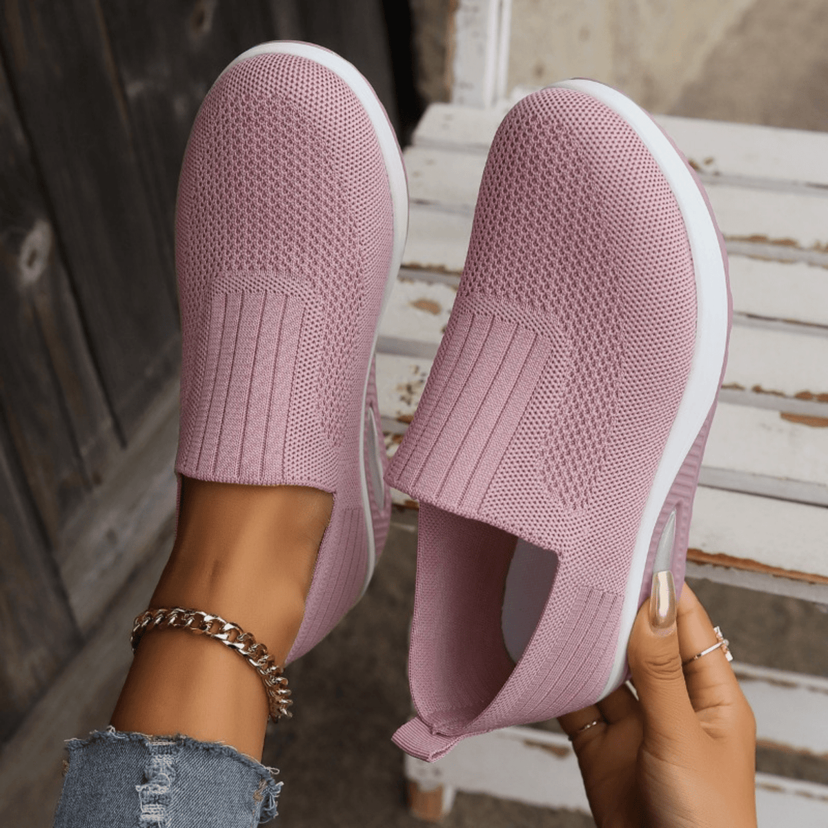 Miss | Sneakers Dames Comfort Instap - Canvas - Miss Madera MIS-6670C4