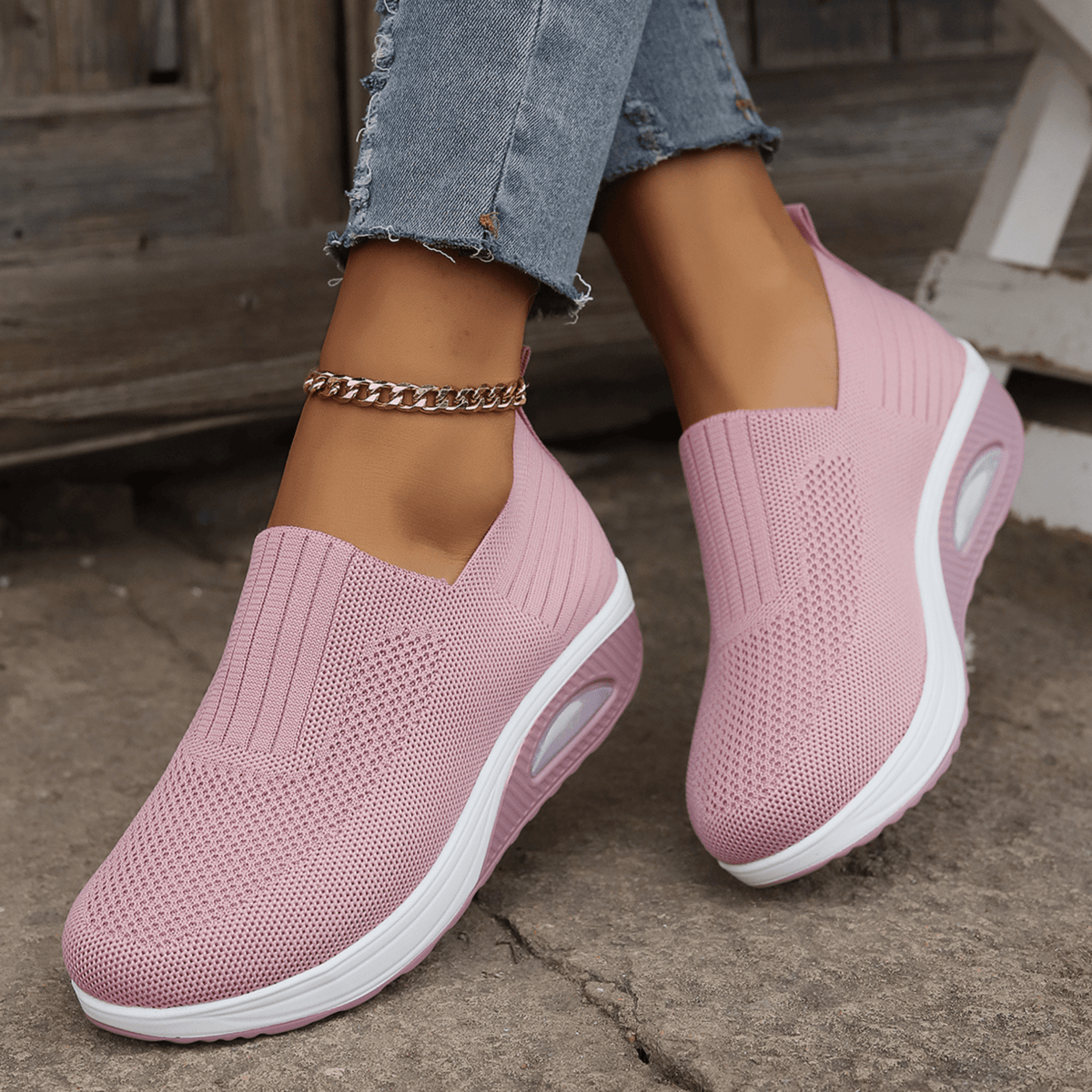 Miss | Sneakers Dames Comfort Instap - Canvas - Miss Madera MIS-9884B2