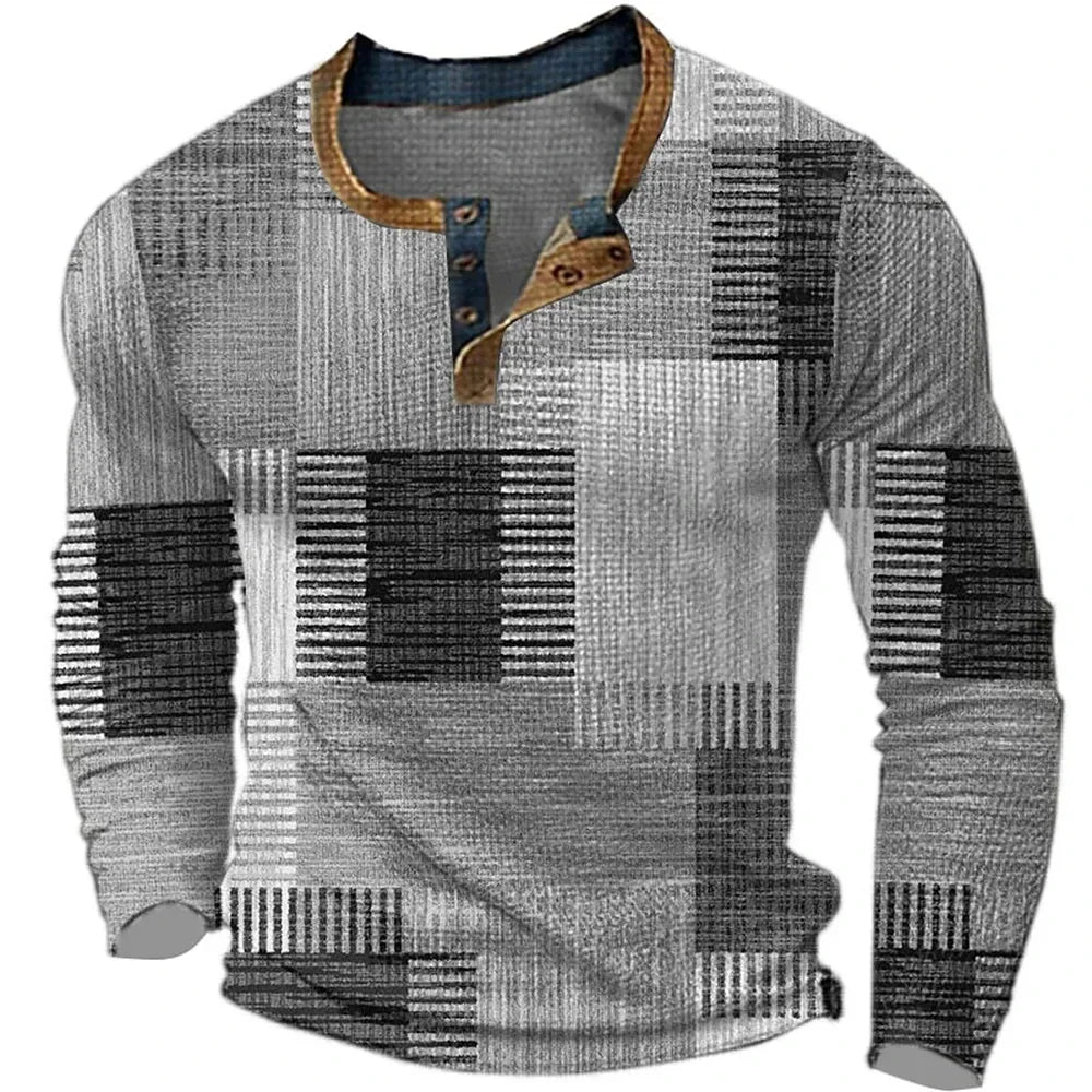 Farbenfrohes Herren-Langarmshirt