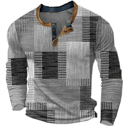 Farbenfrohes Herren-Langarmshirt